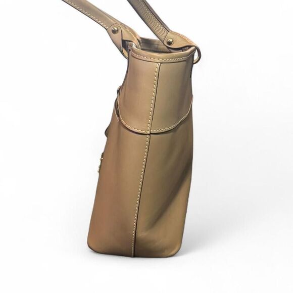 Dooney & Bourke Taupe Beacon Zip Tote Shoulder Work Bag - Picture 5 of 7